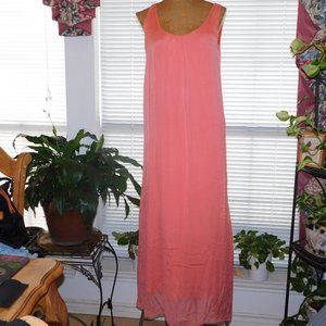 NWT Long Orange BACI Silk Gown Dress S / M Made in Italy